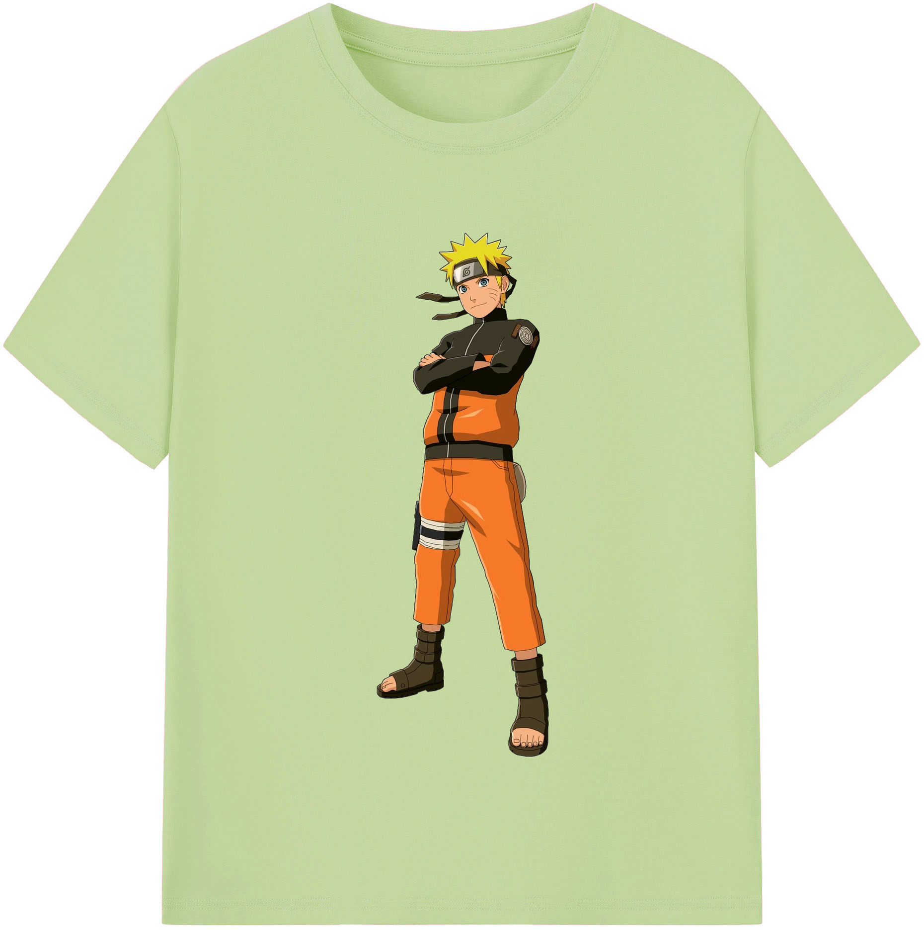 （画像用） NARUTO -ナルト- うずまき ナルト Uzumaki Naruto 綿100％半袖Tシャツ（フロントプリント）